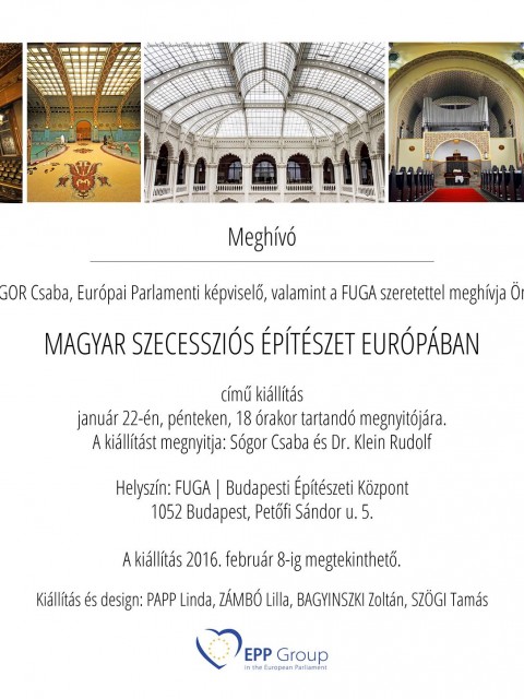 Magyar szecessziós építészet Európában január 22.